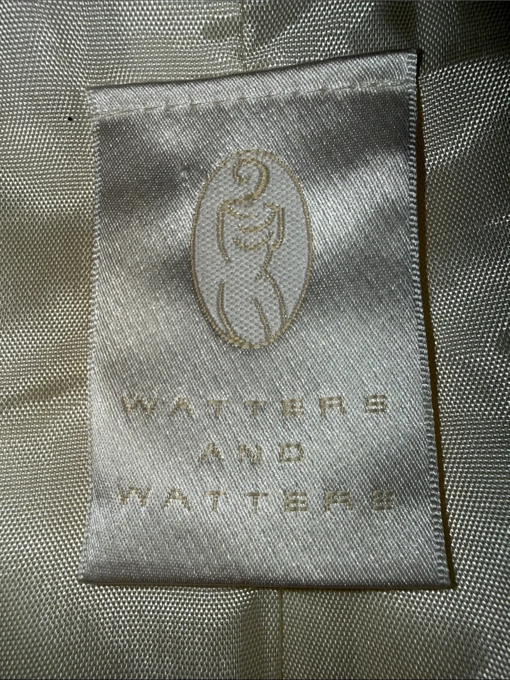Vintage Watters and Watters Cream Velvet Formal Jacket Size 2